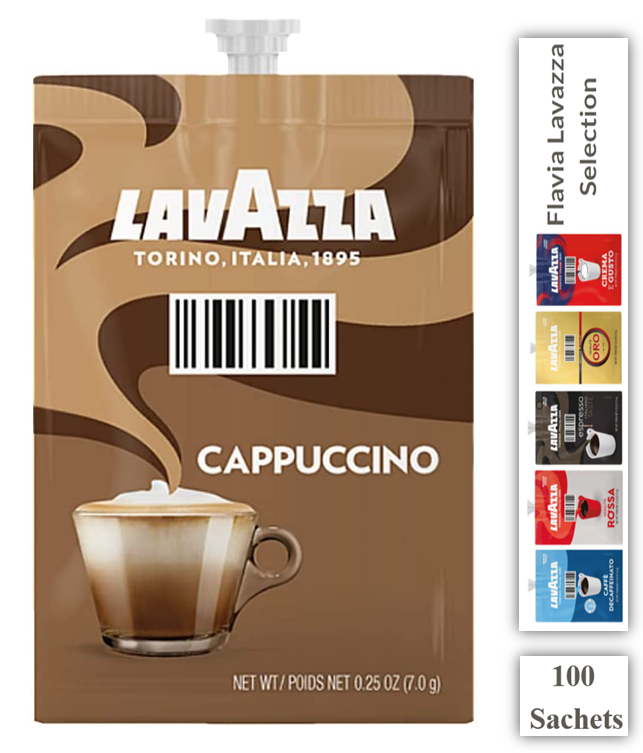 Flavia Lavazza Cappuccino Sachets 100's - ONE CLICK SUPPLIES – OneClick  Supplies