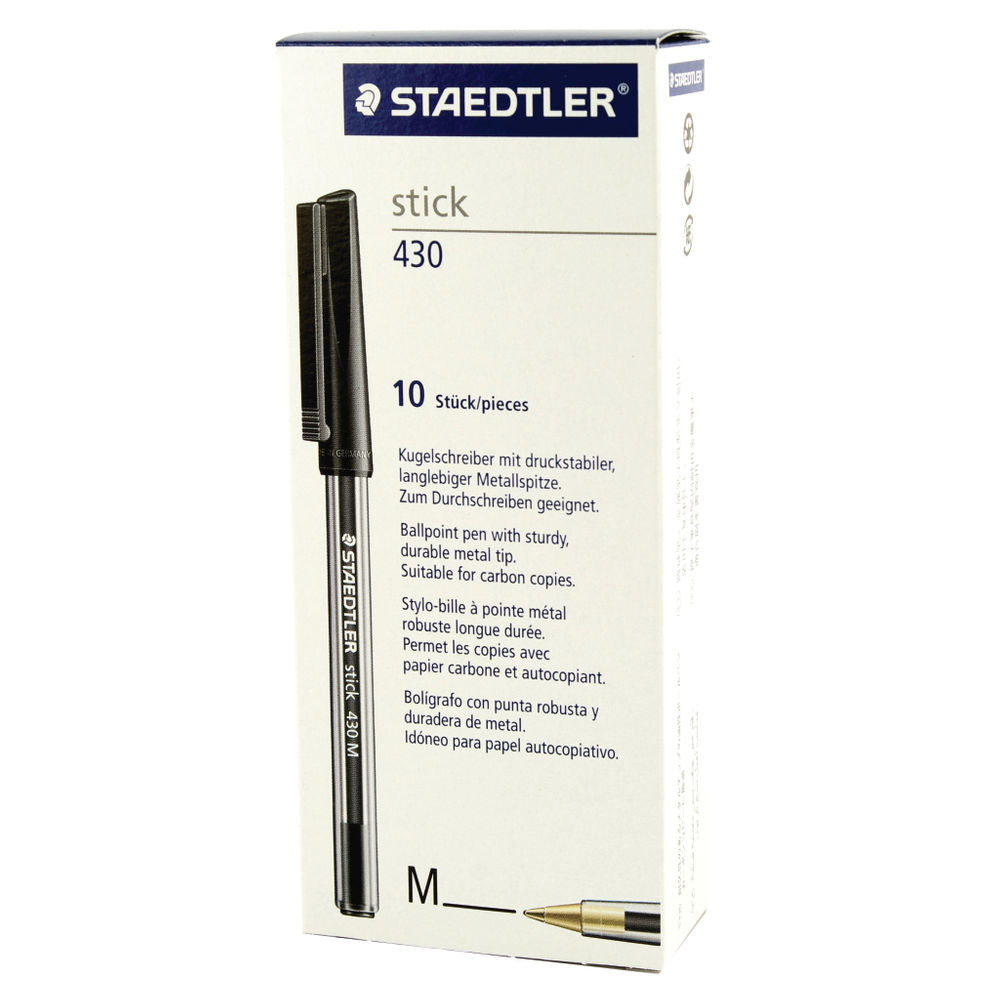 Staedtler Pigment Liner Pen 0.3mm Line Black (Pack 10) - 30803-9