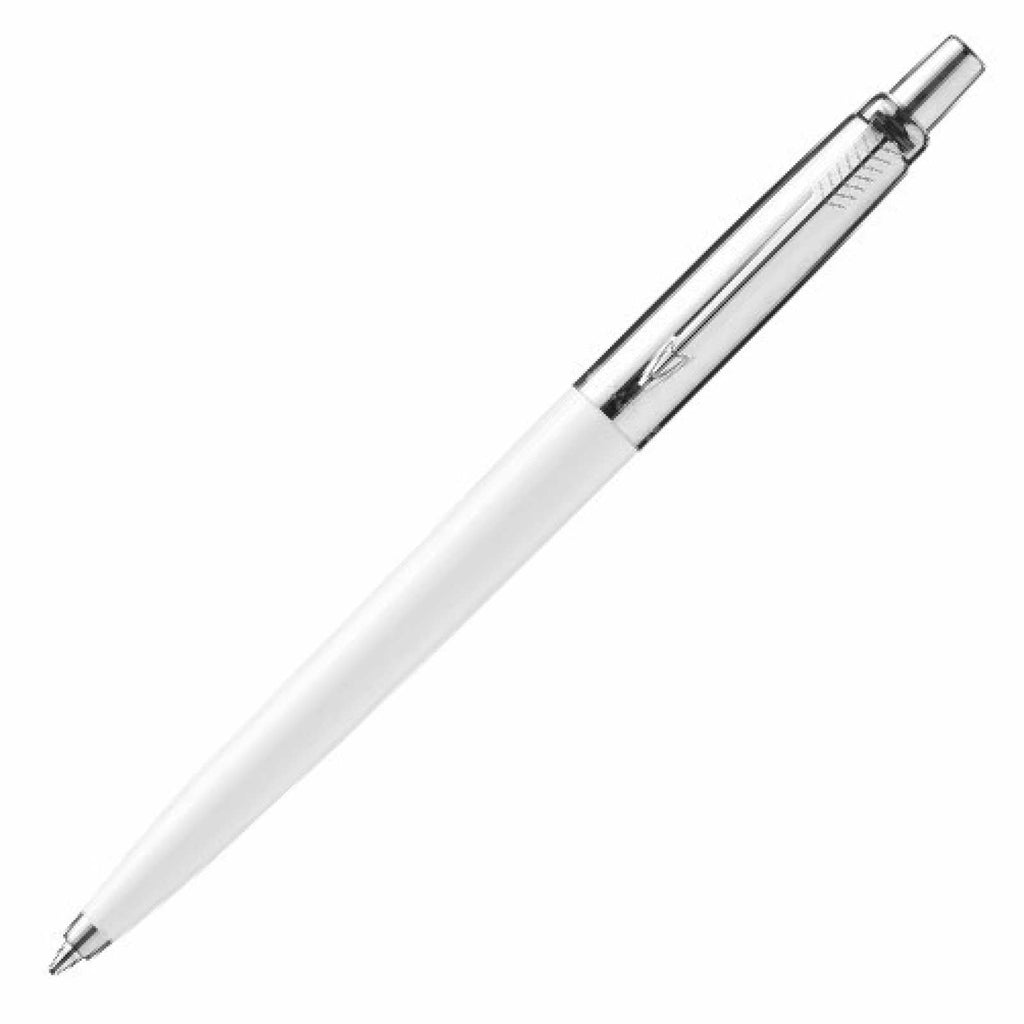 Parker Jotter Ballpoint Pen White Barrel Blue Ink - 2096874 - ONE CLICK  SUPPLIES – OneClick Supplies