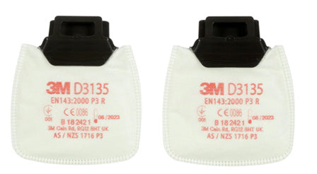 3M D3135 Secure Click P3 R Filter White  Pack 20's