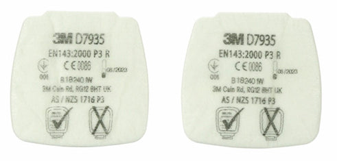 3M D7935 Secure Click P3 R Particulate Filter White 482X250X215mm Pack 40's