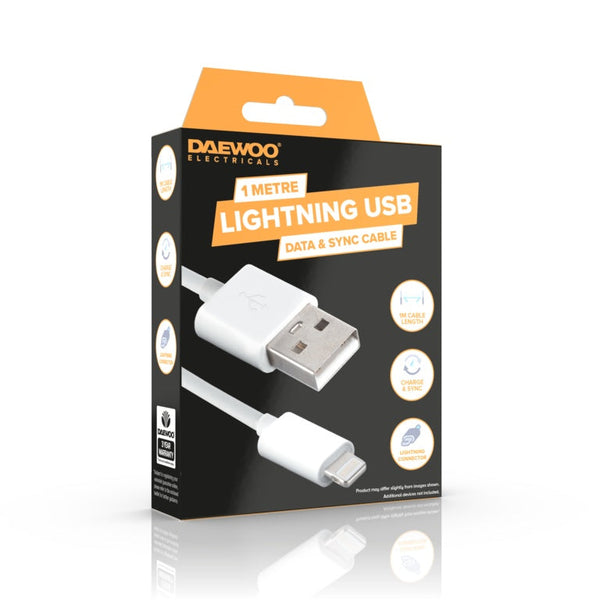 Daewoo 1m USB-A To 8 Pin Lightning Cable