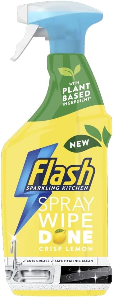 Flash Spray Wipe Done Bright Crisp Lemon Cleaning Spray 800ml