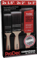 ProDec 5 Piece Corinthian Brush Set Paint Brushes Premium Trade Quality PBPT009