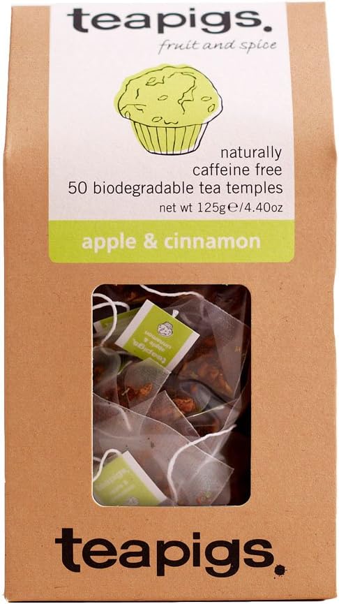 Teapigs Apple and Cinnamon Tea Bags Made With Whole Fruit Pieces (1 Pack of 50 Tea Bags)