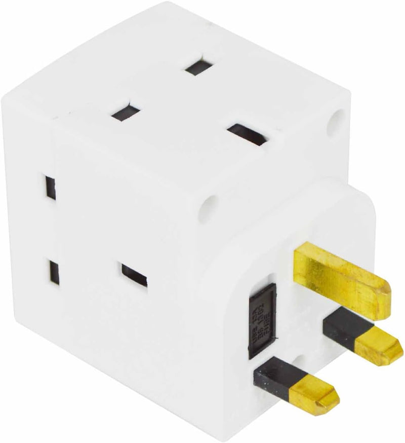 Fixtures 3 Way Double Plug Adaptor / Multi-Plug