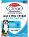 Bob Martin Clear 3-in-1 Wormer for Dogs (4 Tablets) - For Medium to Large Dogs