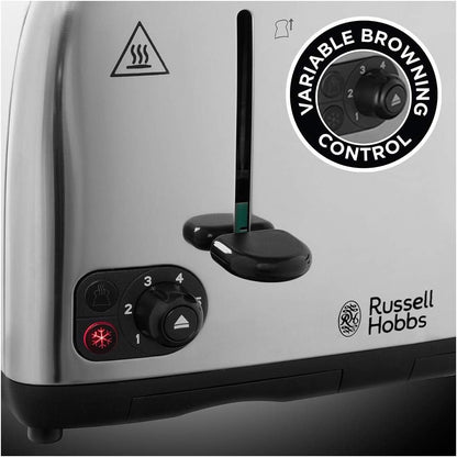 Russell Hobbs Stainless Steel Brushed/Polished Toaster 4 Slice