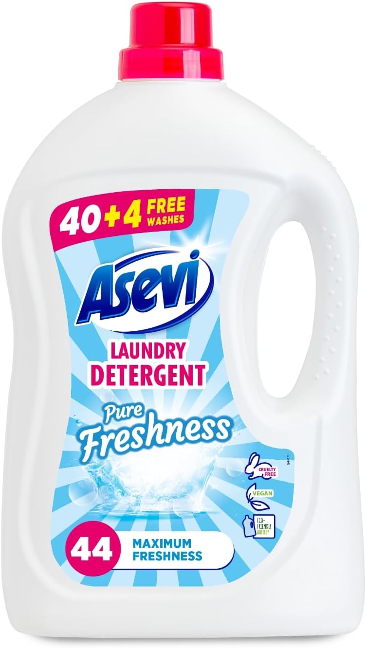 Asevi Laundry Detergent & Cleanser 2376ML, 44W, PURE FRESH