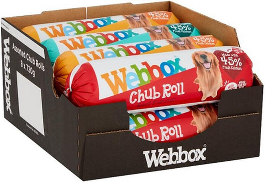 Webbox Dog Food Chub Roll Assorted 8 x 720g