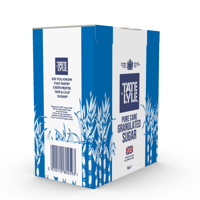 Tate and Lyle Granulated Pure Cane Sugar Drum with Handle 3 kg