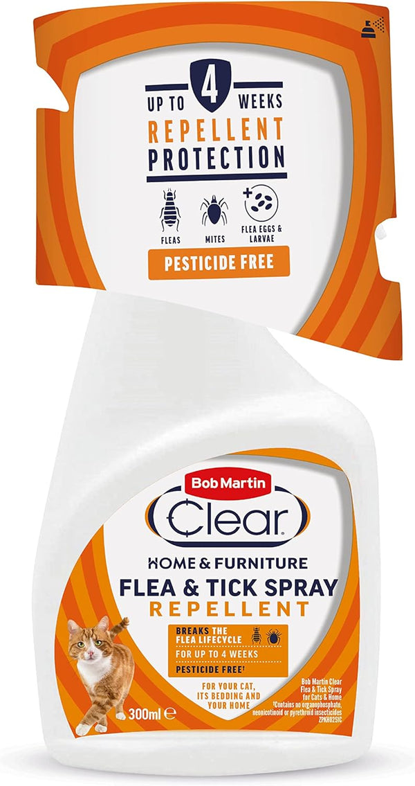 Bob Martin Clear Flea & Tick Repellent for the Cats & Home 300ml Spray