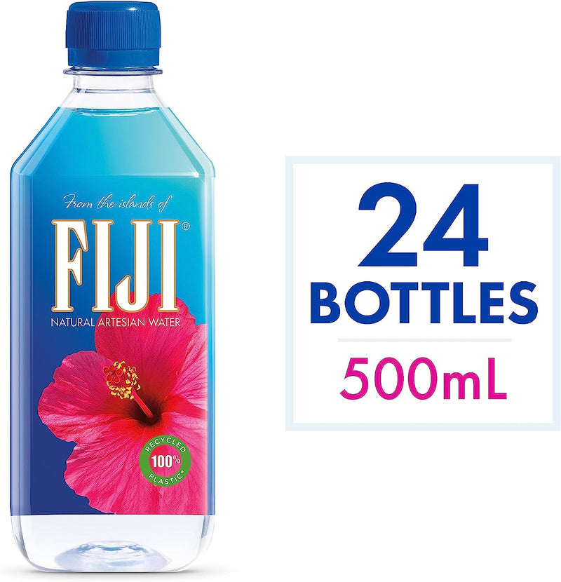 Fiji Water Natural Artesian Water Bottles, 24 x 500 ml