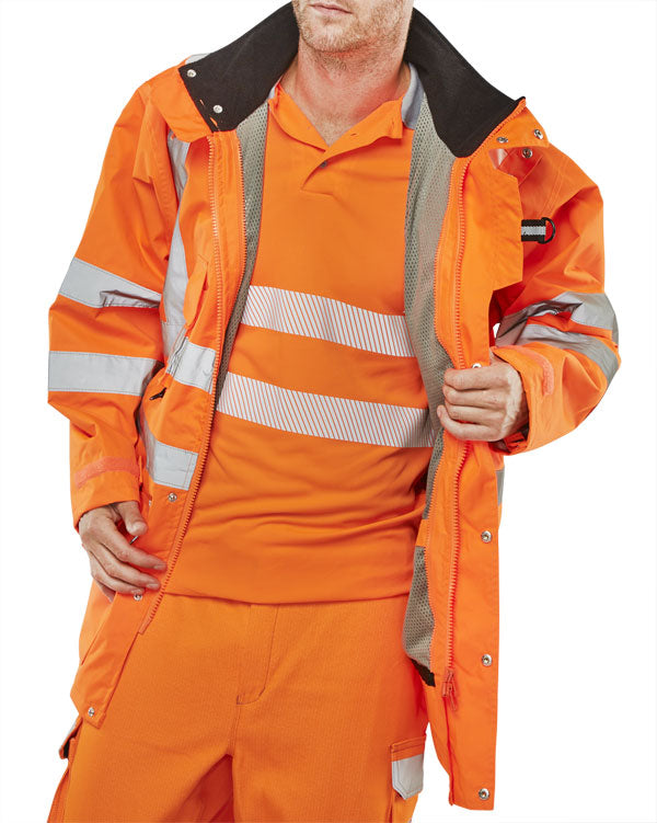 Beeswift Elsener Hi-Vis 7-in-1 Jacket and Bodywarmer Waterproof - {ALL COLOURS / SIZES}