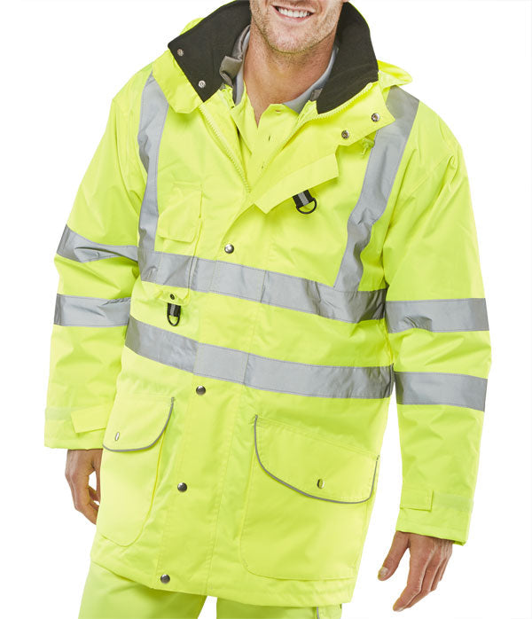 Beeswift Elsener Hi-Vis 7-in-1 Jacket and Bodywarmer Waterproof - {ALL COLOURS / SIZES}