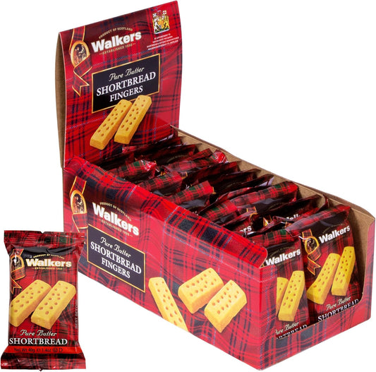 Walkers Pure Butter Shortbread Fingers - 120x40g TWIN PACKS