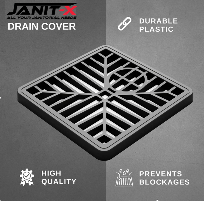 Janit-X Square Drain Covers Outdoor Drainage Channel - PVC Plastic Grid Cover