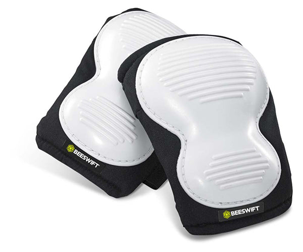 Beeswift Poly Ridged Knee Pads White / Black