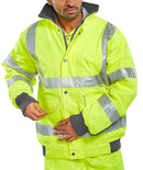 Beeswift Super Bomber Hi-Vis Waterproof Jacket - {ALL COLOURS / SIZES}