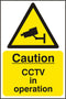 Caution Cctv In Operation Sign White/Yellow 200X300mm Box 5's