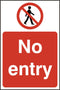 No Entry Sign White/Red 200X300mm Box 5's