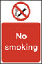 No Smoking Sign White/Red 200X300mm Box 5's