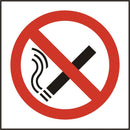 No Smoking Symbol Sign White 100X100mm Box 5's