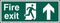 Beeswift Fire Exit Up Arrow Sign Rigid Pvc Green 400X150mm