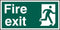 Beeswift Fire Exit Sign Rigid Pvc Green 300X150mm Box 5's