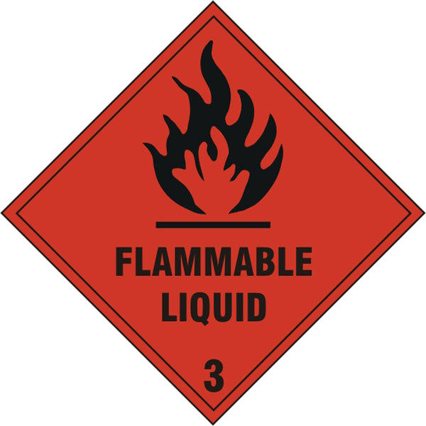 Flam Liquid 3 Sign Red 200X200mm Box 5's