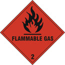 Flammable Gas Sign Red 200X200mm