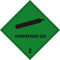 Compressed Gas Sign Green 200X200mm