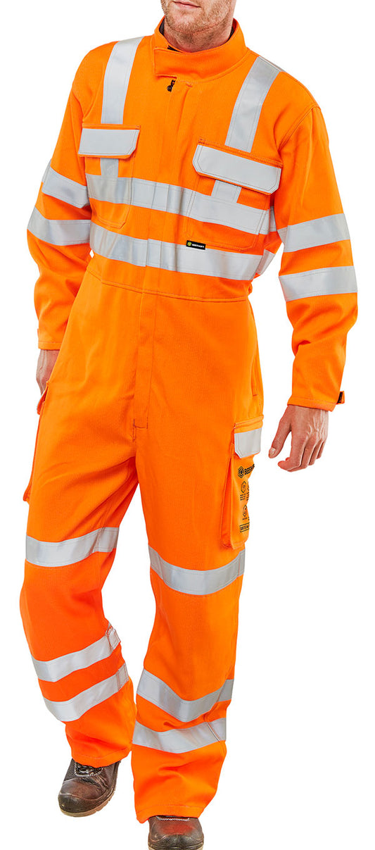 Beeswift ARC Compliant Hi-Vis Rail Spec Boilersuit - {ALL COLOURS / SIZES}