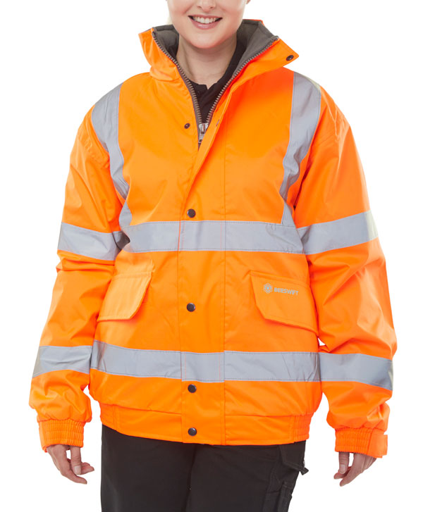 Beeswift Hi-Vis Fleece Lined Bomber Jacket - {ALL COLOURS / SIZES}