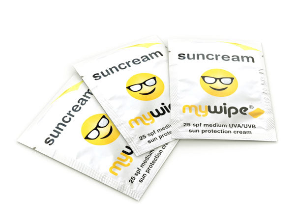 My Wipe Sun Cream Sachet Factor 25 Spf  White 60X80mm