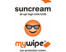 My Wipe Sun Cream Sachet Factor 50 Spf  White 60X80mm