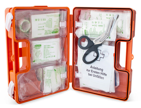 Click Medical German Workplace First Aid Kit Din 13157 Up To 50 Employees Orange