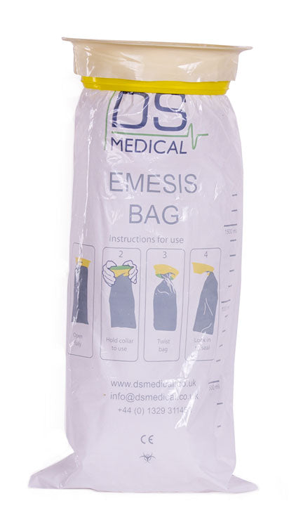 Ds Medical Emesis Vomit Bag White  Box 50's