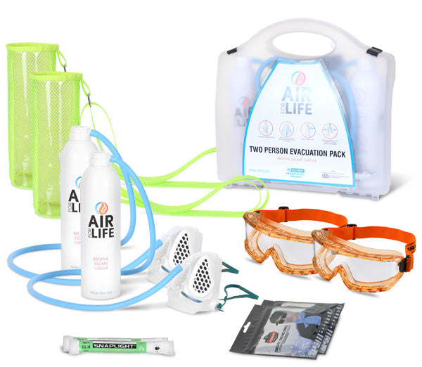 Air For Life Two Person Evacuation Kit White