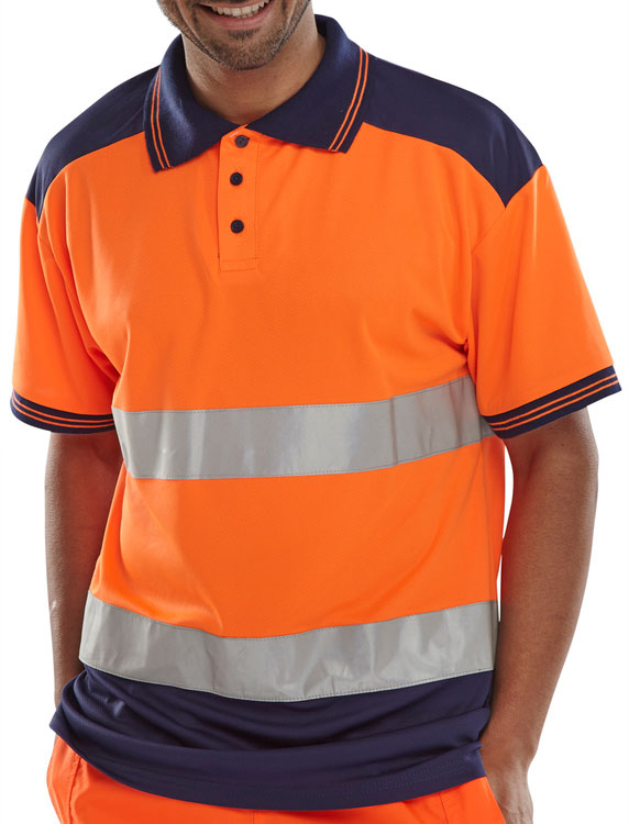 Beeswift Hi-Vis Two-Tone Polo Shirt - {ALL COLOURS / SIZES}