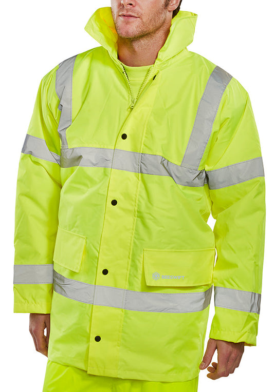 Beeswift Constructor Hi-Vis Jacket Saturn Yellow - {ALL COLOURS / SIZES}