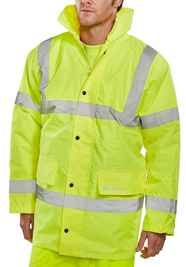 Beeswift Constructor Hi-Vis Jacket Saturn Yellow - {ALL COLOURS / SIZES}