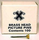 X Brass Hd Pins 100S Boxed