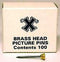 X Brass Hd Pins 100S Boxed