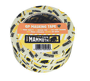 Everbuild Mammoth General Purpose Trade Quality Masking Tape Off White – 38mm X 50M Roll