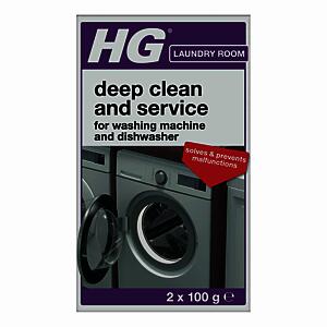 Hg Deep Clean & Service Washing Machine & Dishwasher Cleaner 2 X 100G