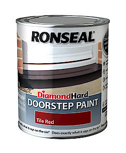 Ronseal Doorstop Paint Tile red Satin Doorstep paint, 250ml