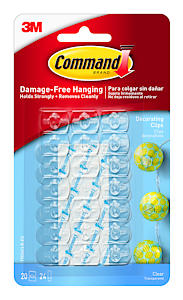 3M 17026Clr 3M Command Clear Decorating Clips