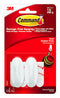 3M Command White Plastic Hooks, Pack Of 2