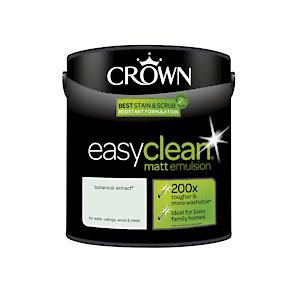 2.5L Crown Easy Clean Matt Emulsion Multi Surface Paint – Botanical Extract